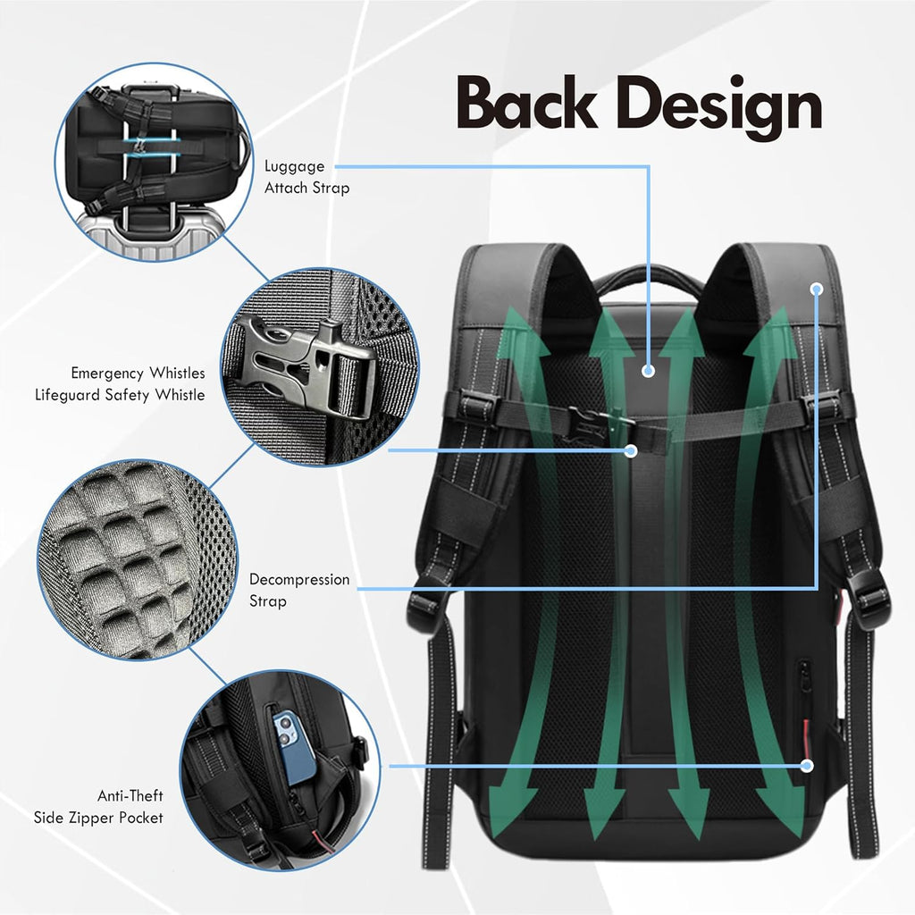Apex Compression Travel Backpack | Vacuum-Ready Business Backpack - Collected Lab