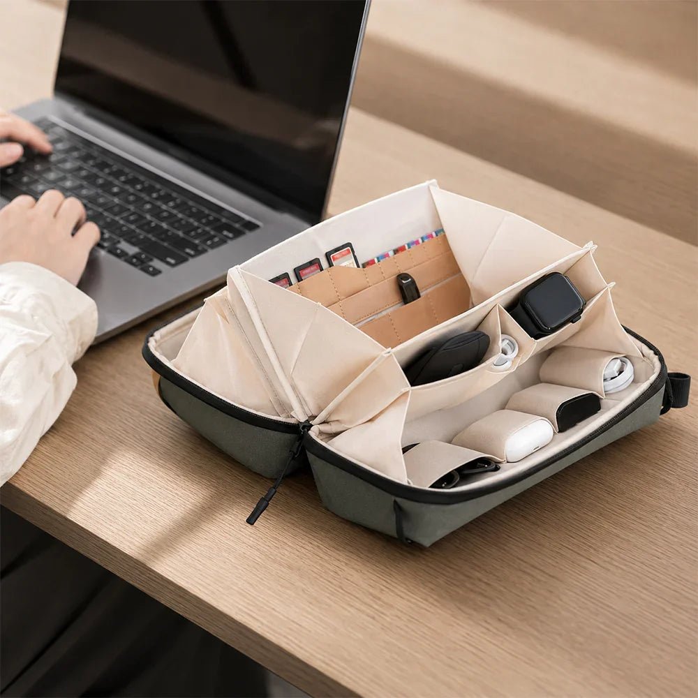 Apex Tech Pouch | Hand-Carry Matte PU Organizer - Collected Lab