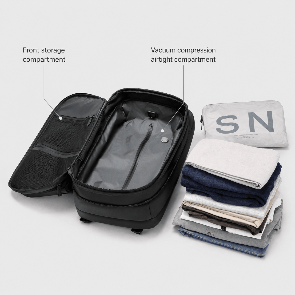 Apex Compression Travel Backpack | USB-C Vacuum Pump Included - Collected Lab