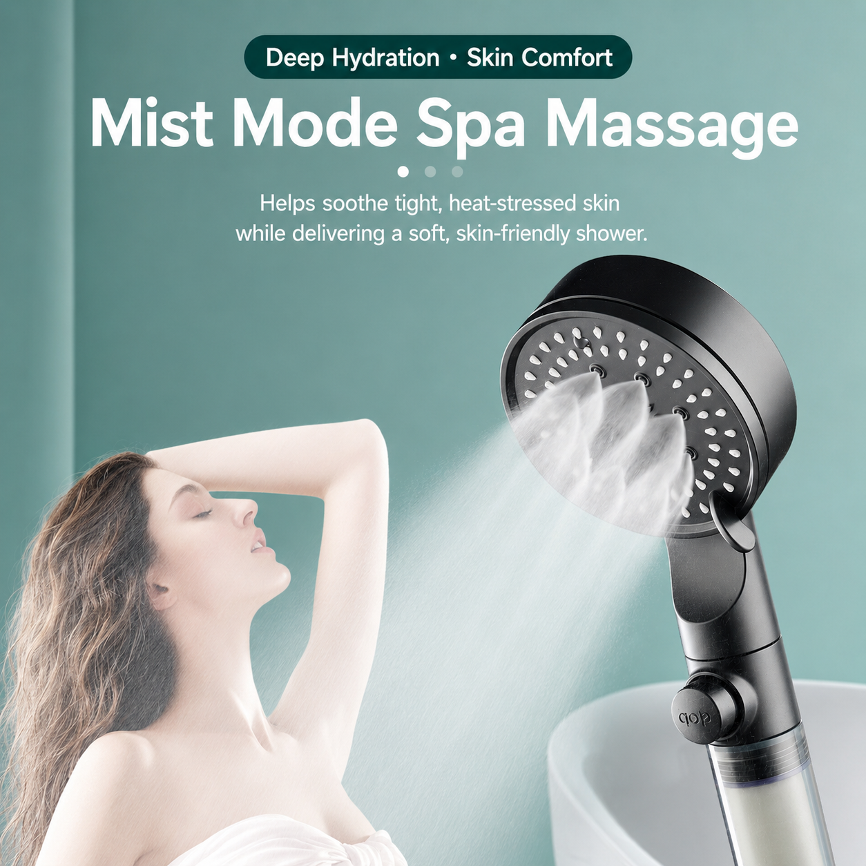 AquaFlow High-Pressure 5-Mode Filtered Shower Head