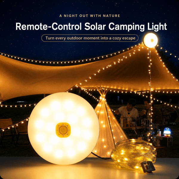 Solar Camping String Light – LED Outdoor Tent Atmosphere Light with Hanging Hook