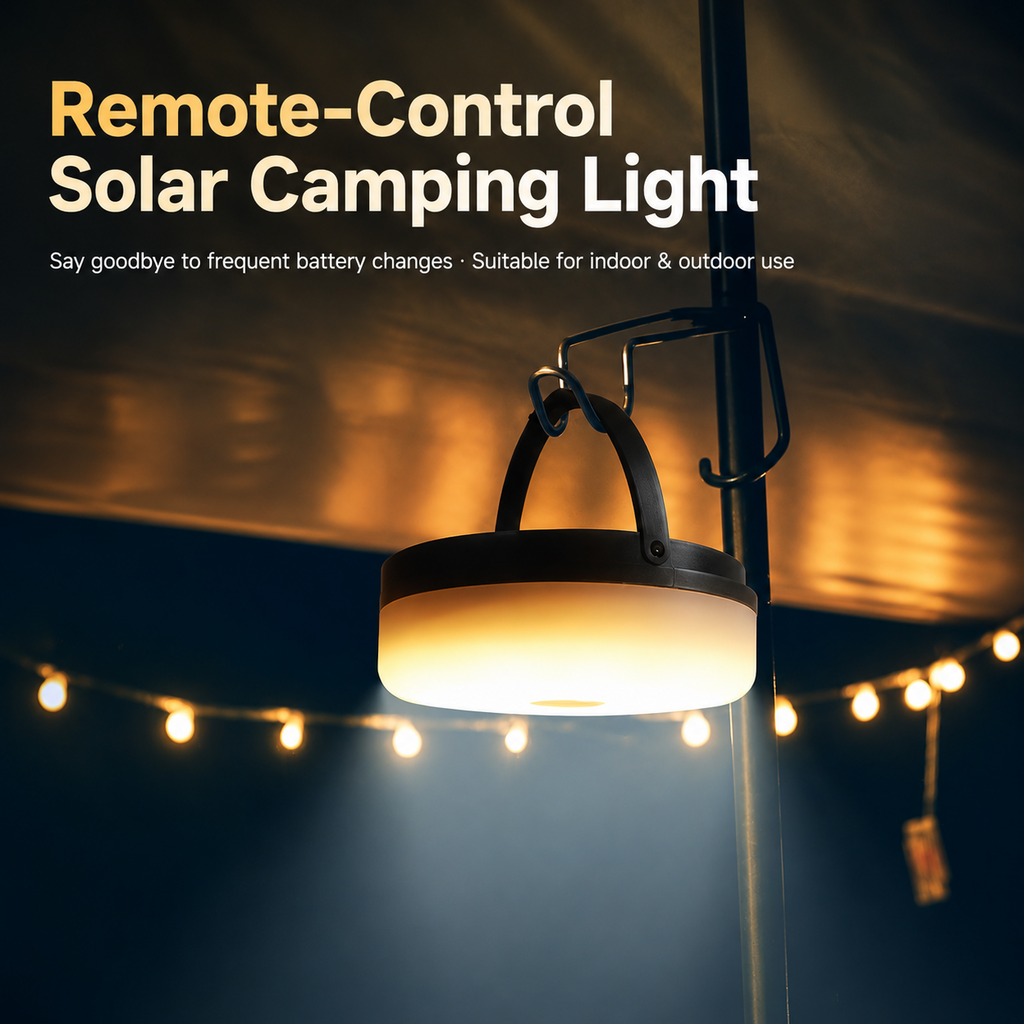 Solar Camping String Light – LED Outdoor Tent Atmosphere Light with Hanging Hook