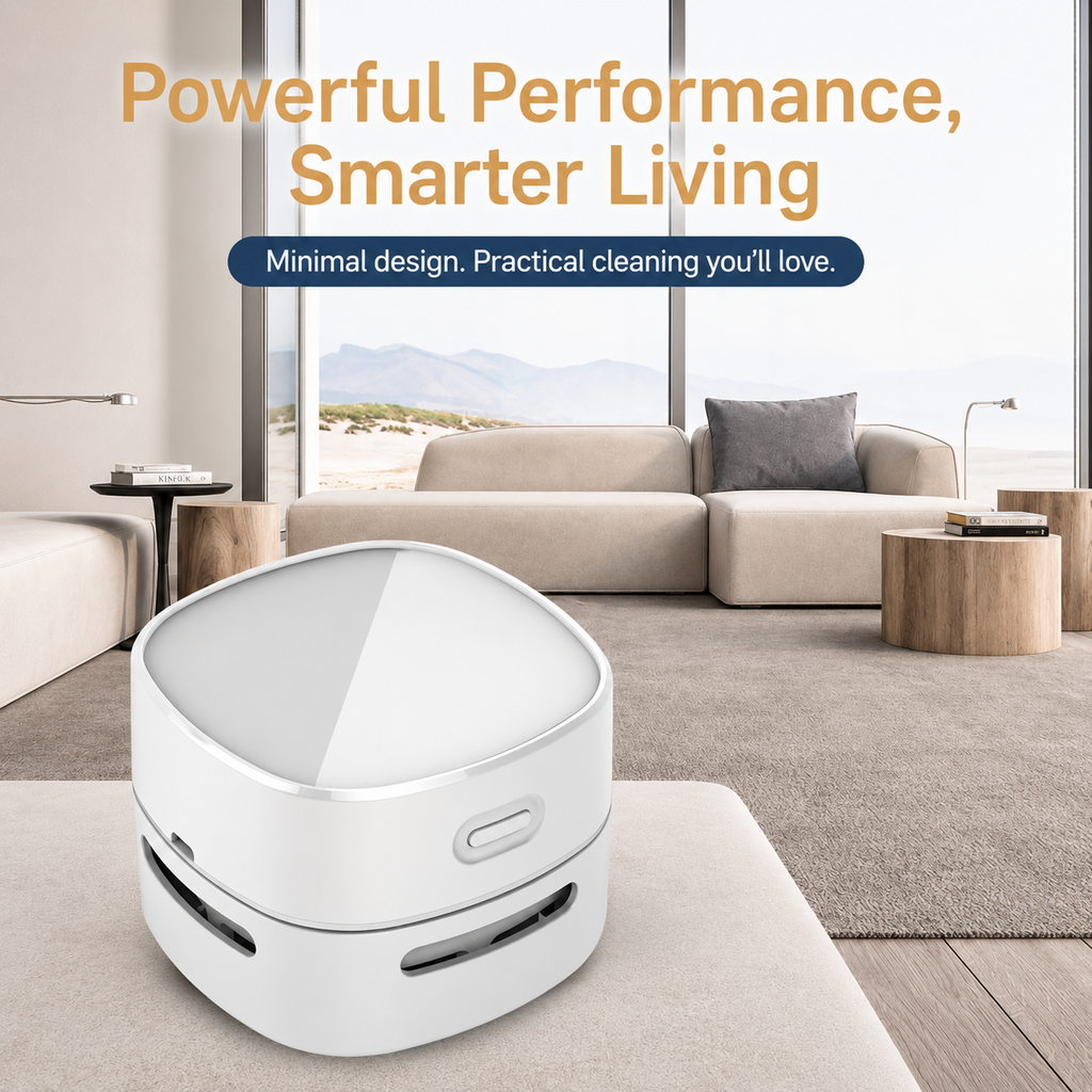 TableMate™ Mini Desk Vacuum Cleaner – Cordless Powerful Dust Sweeper