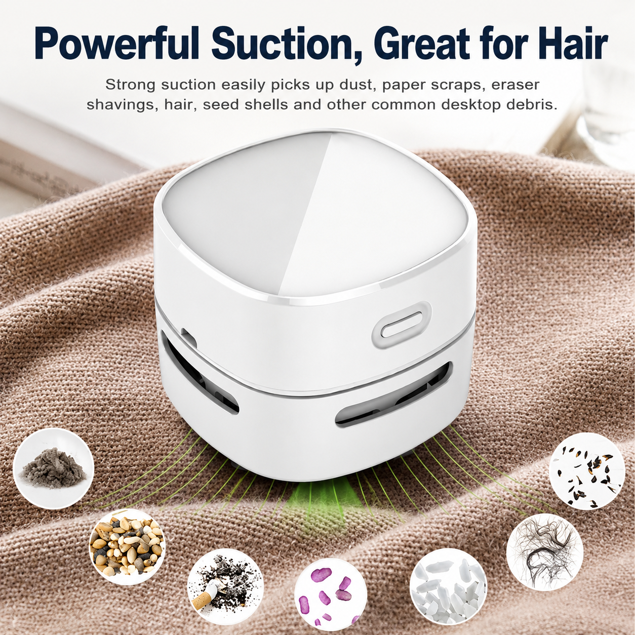 TableMate™ Mini Desk Vacuum Cleaner – Cordless Powerful Dust Sweeper