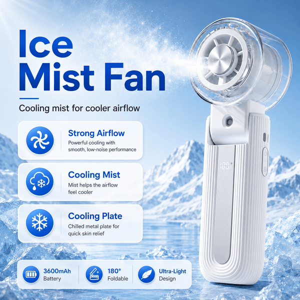 ChillCore 3-in-1 Semiconductor Cooling Fan with Mist Spray