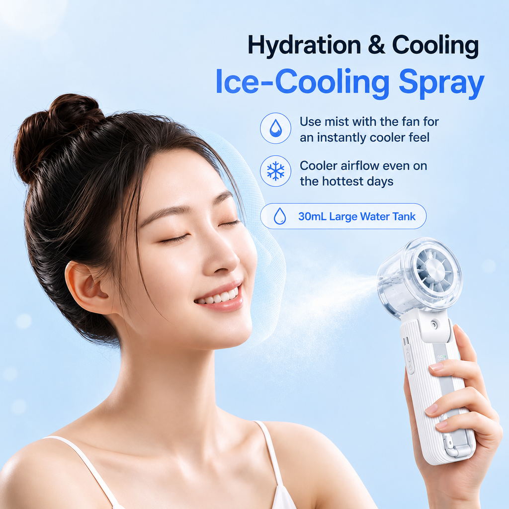 ChillCore 3-in-1 Semiconductor Cooling Fan with Mist Spray