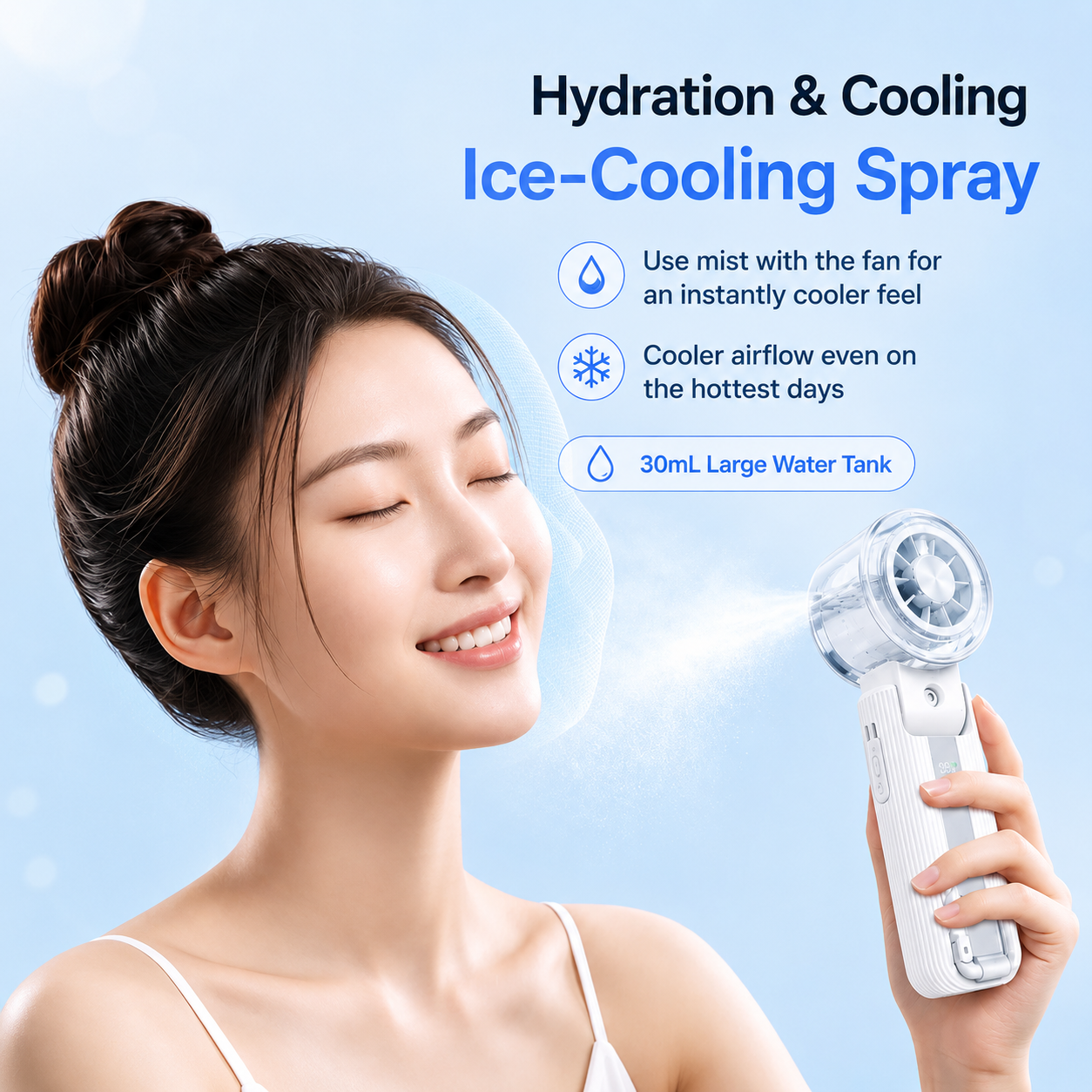 ChillCore 3-in-1 Semiconductor Cooling Fan with Mist Spray