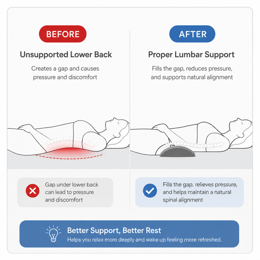 AlignRest Memory Foam Lumbar Support Pillow