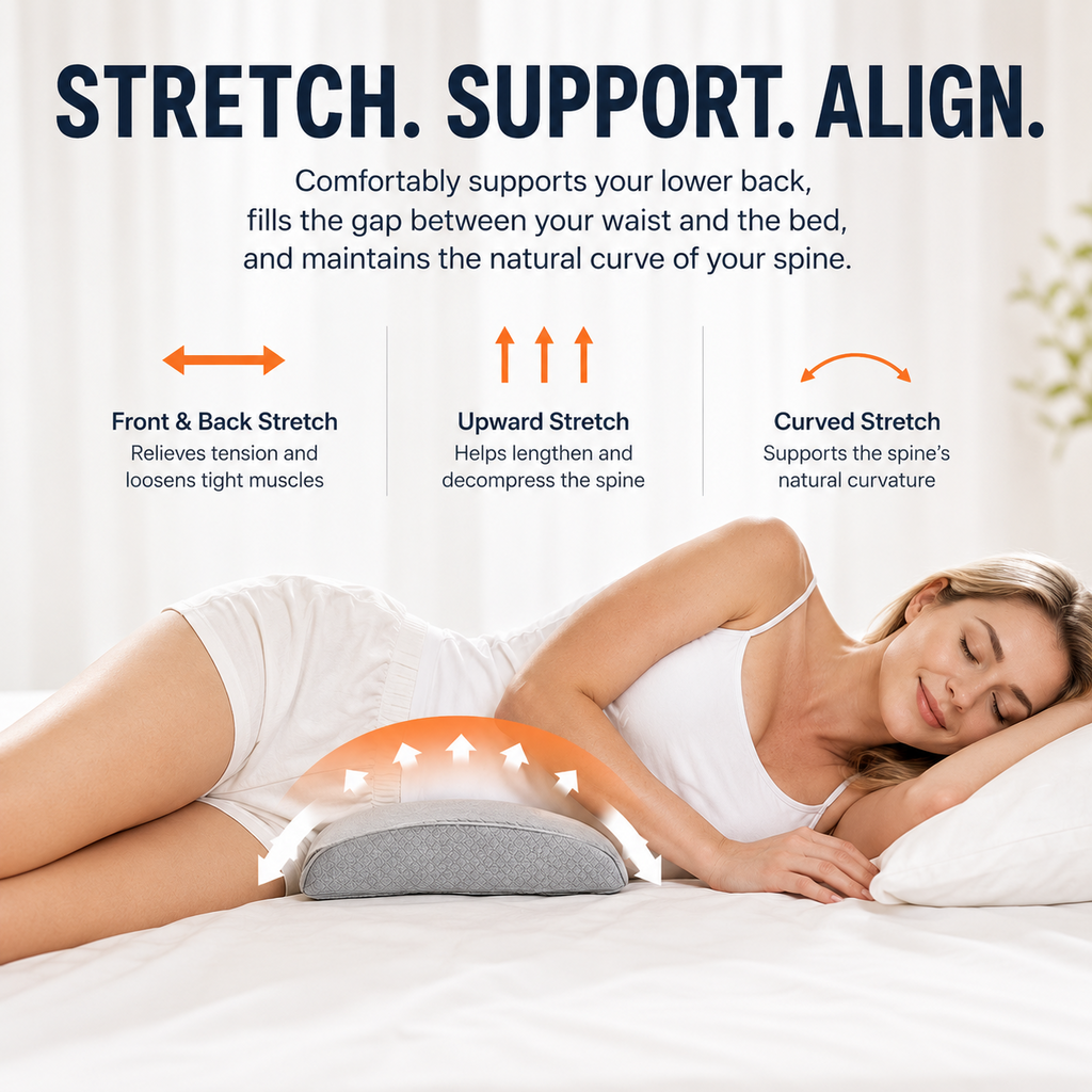 AlignRest Memory Foam Lumbar Support Pillow