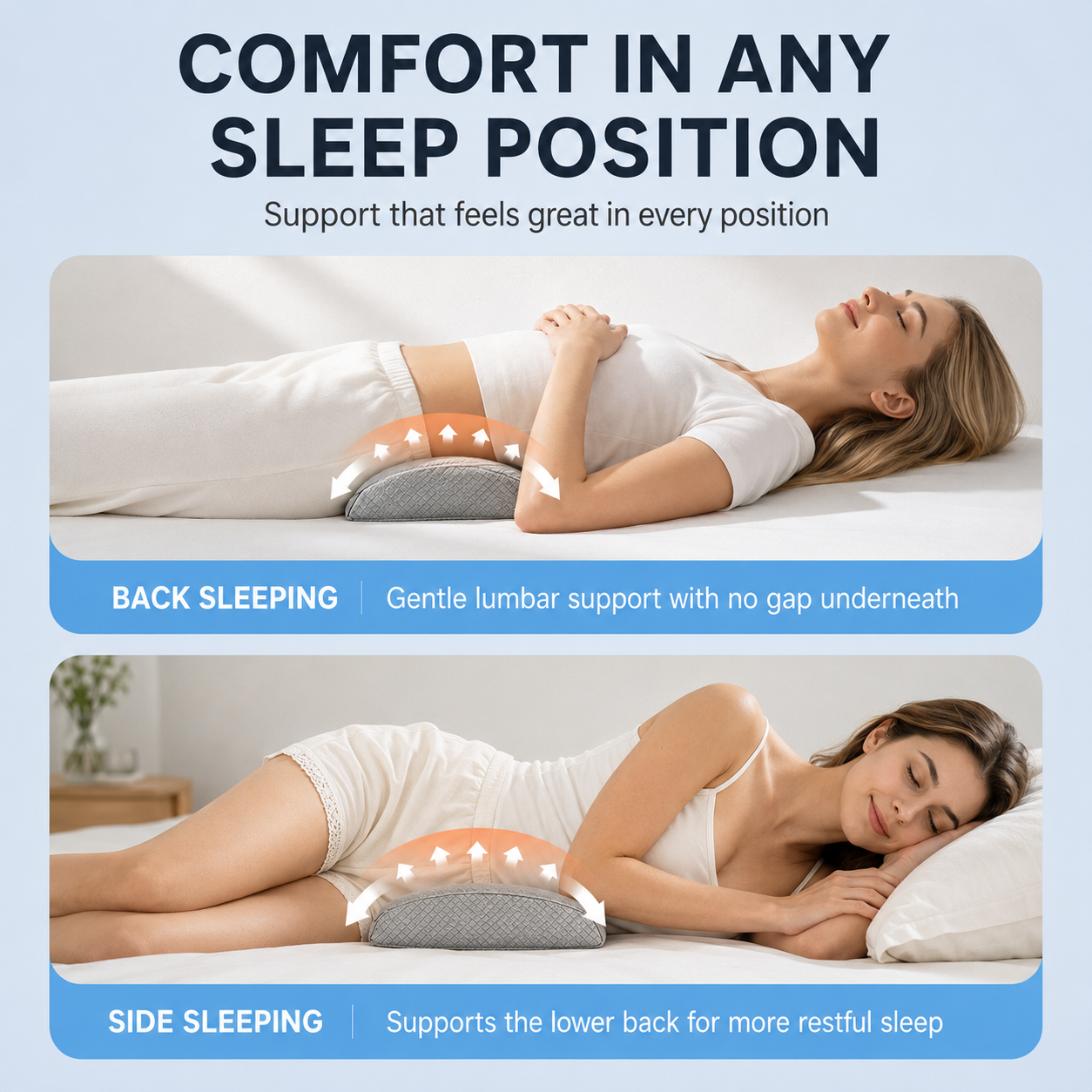 AlignRest Memory Foam Lumbar Support Pillow