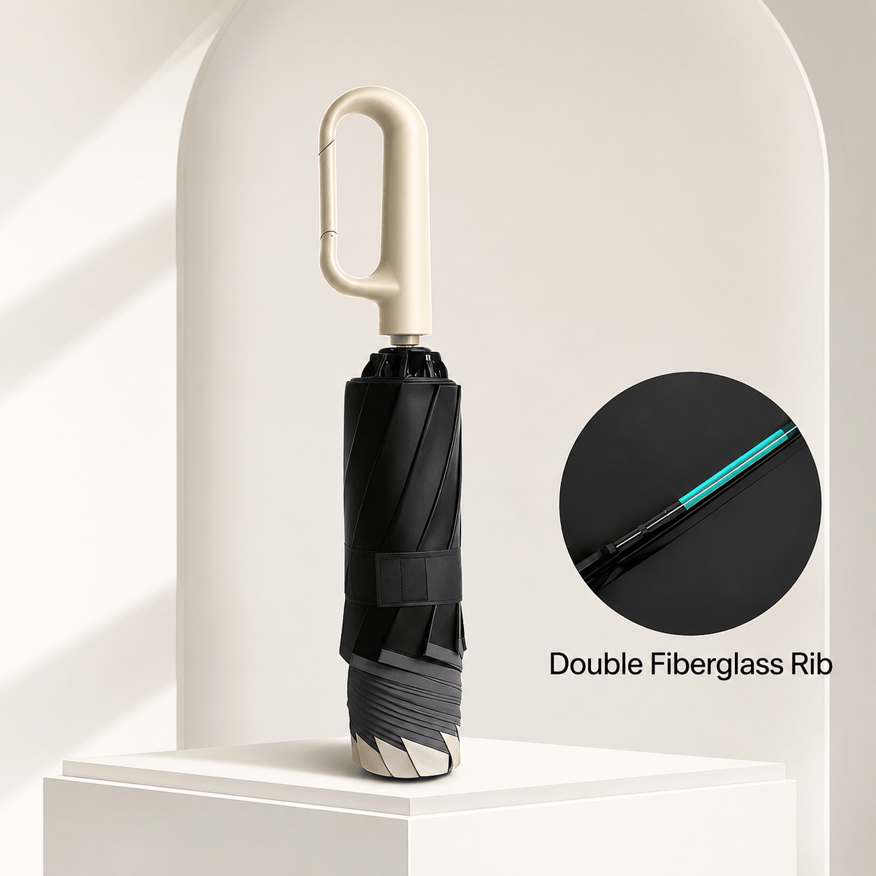 RainCore Reverse Umbrella – 10-Rib Automatic Wind-Resistant Umbrella with Reflective Trim & UV Protection - Collected Lab