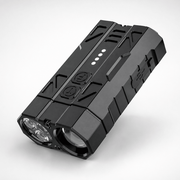 High-Brightness Dual-Beam Pocket Flashlight
