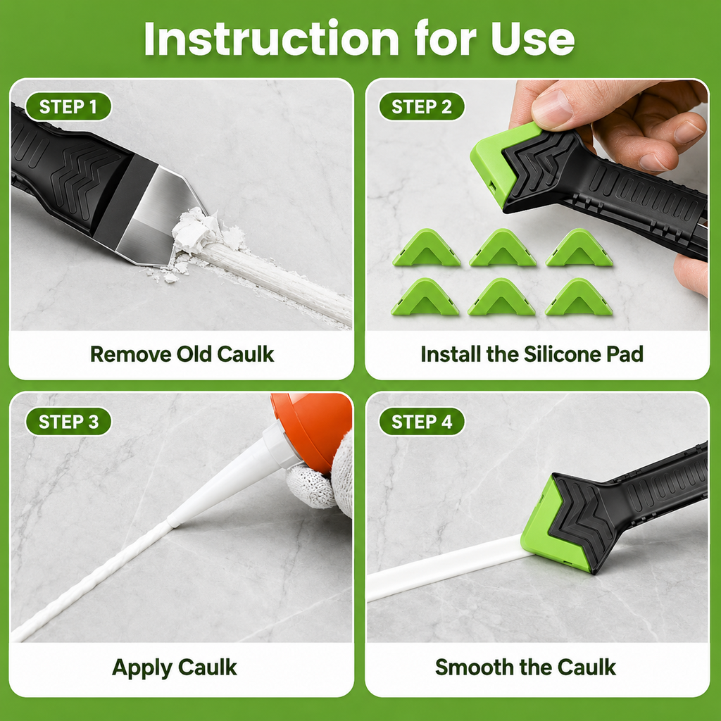 5-in-1 Caulk Removal & Finishing Tool Kit