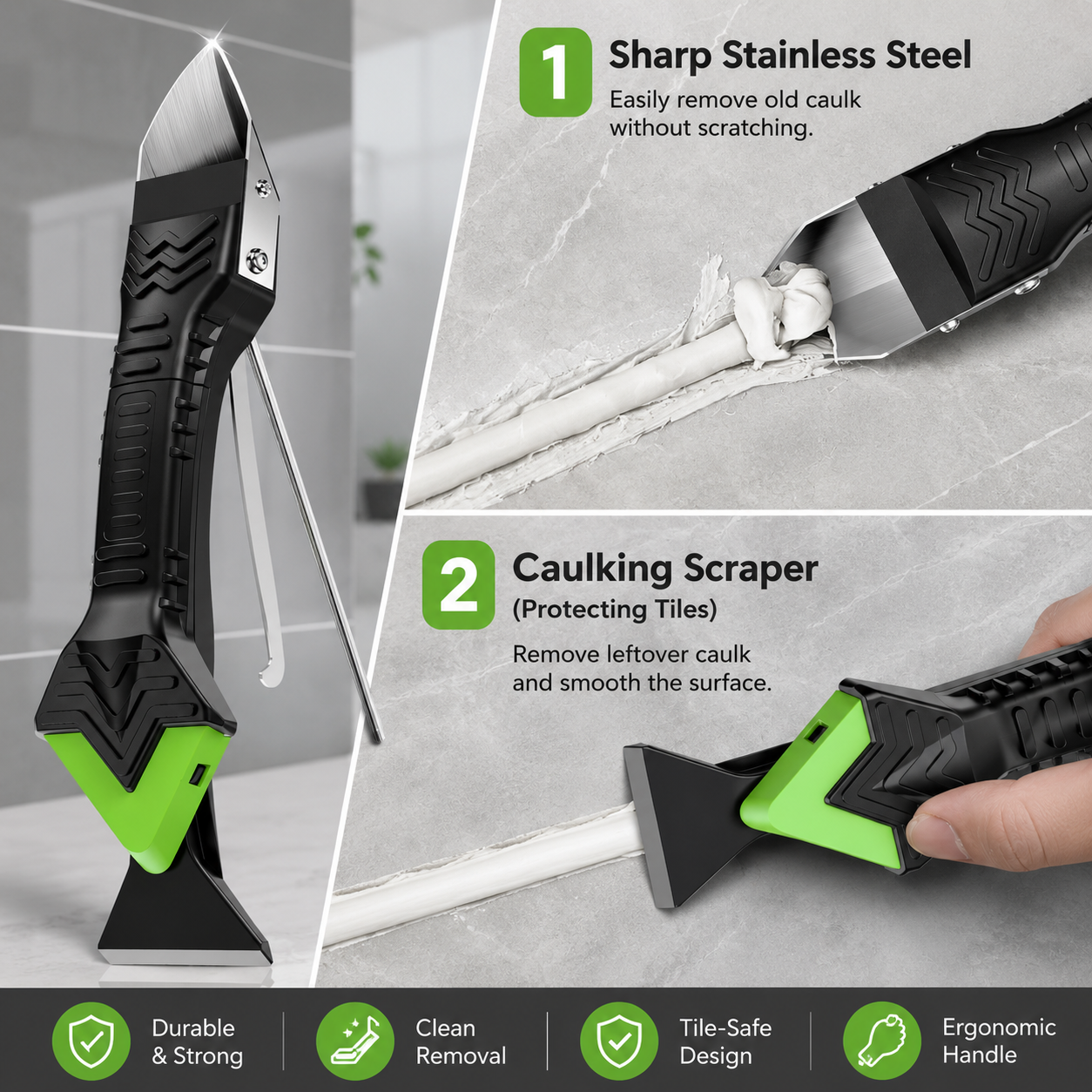 5-in-1 Caulk Removal & Finishing Tool Kit