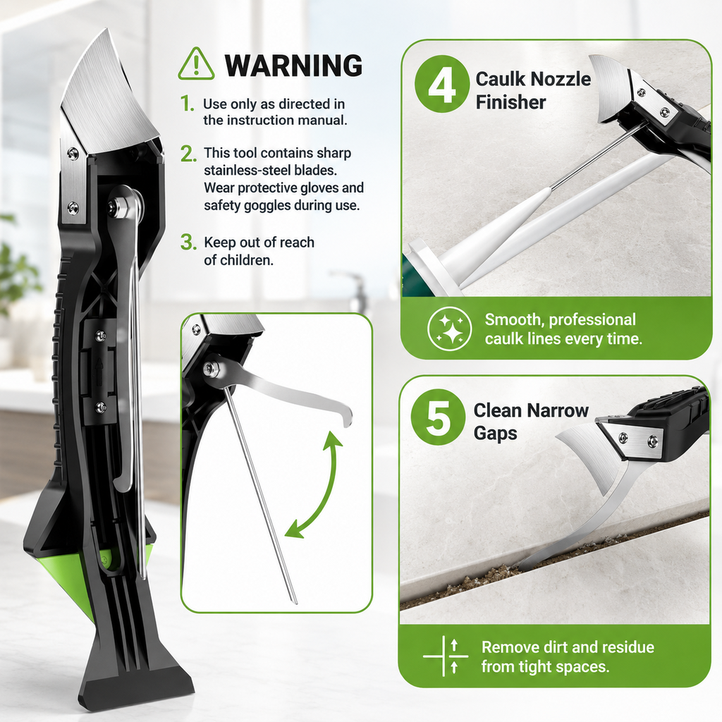 5-in-1 Caulk Removal & Finishing Tool Kit