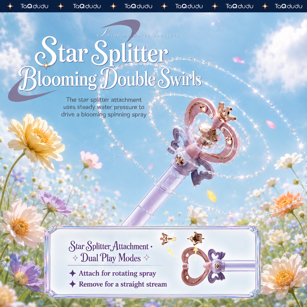 2-Pack Fairy Wand Water Squirters – Spinning Spray & Straight Stream Modes