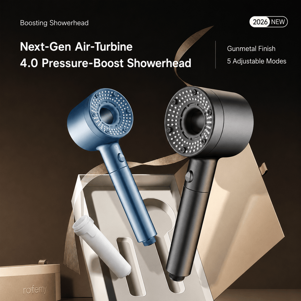 TurboFlow 5-Mode Filtered Shower Head | 5 Filter Cartridges Included - Collected Lab