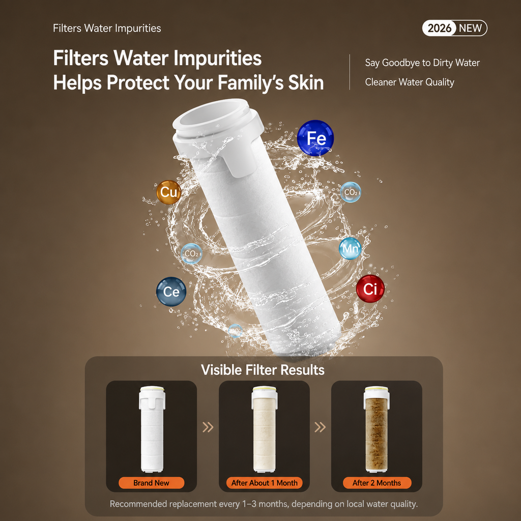 TurboFlow 5-Mode Filtered Shower Head | 5 Filter Cartridges Included