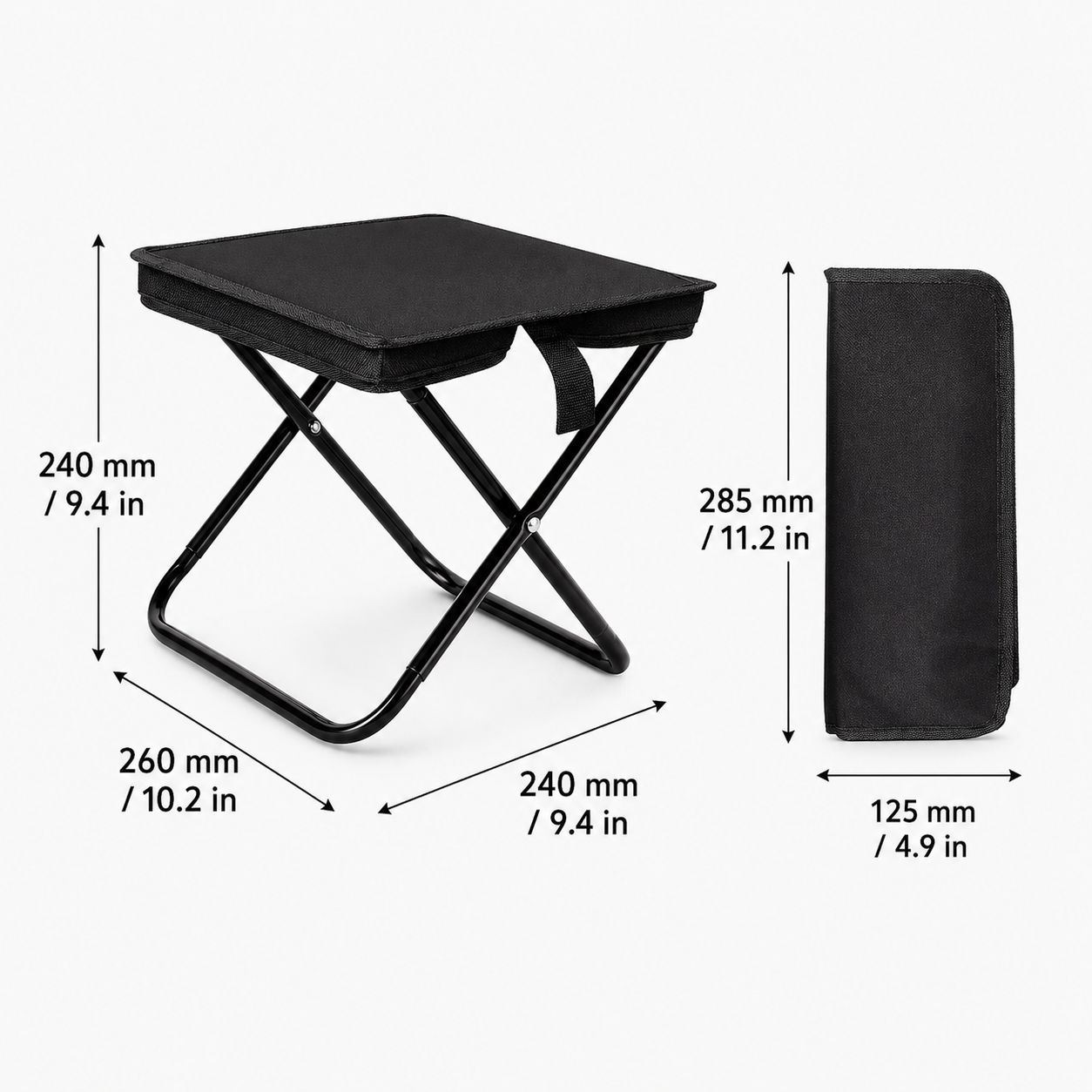 2-in-1 Portable Folding Stool Crossbody Bag