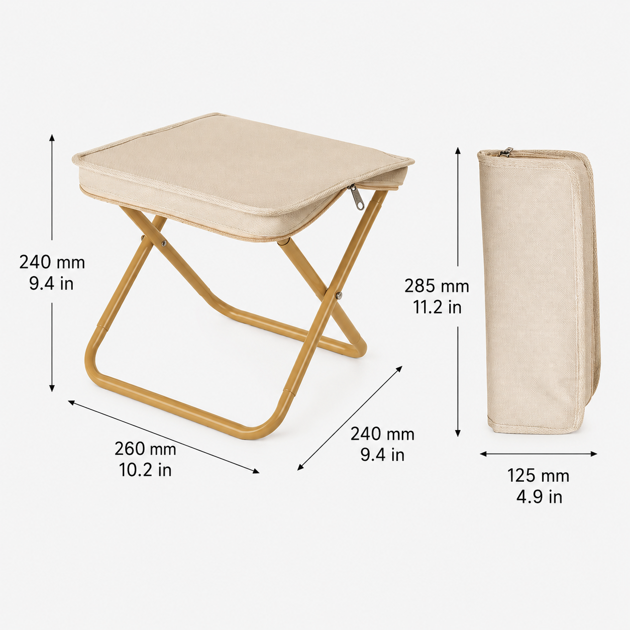 2-in-1 Portable Folding Stool Crossbody Bag