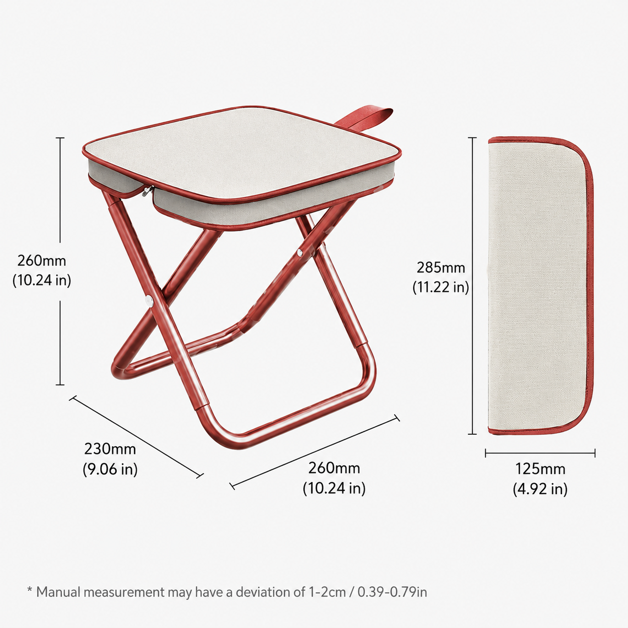 2-in-1 Portable Folding Stool Crossbody Bag