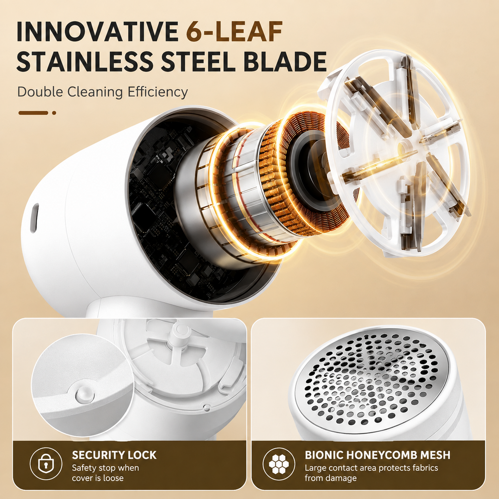 Fuzzora – Rechargeable Fabric Shaver with LED Display