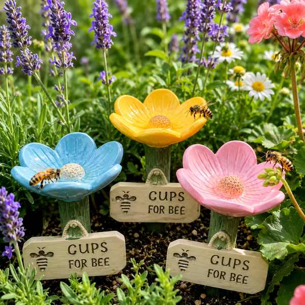 BeeBloom Ceramic Bee Watering Station