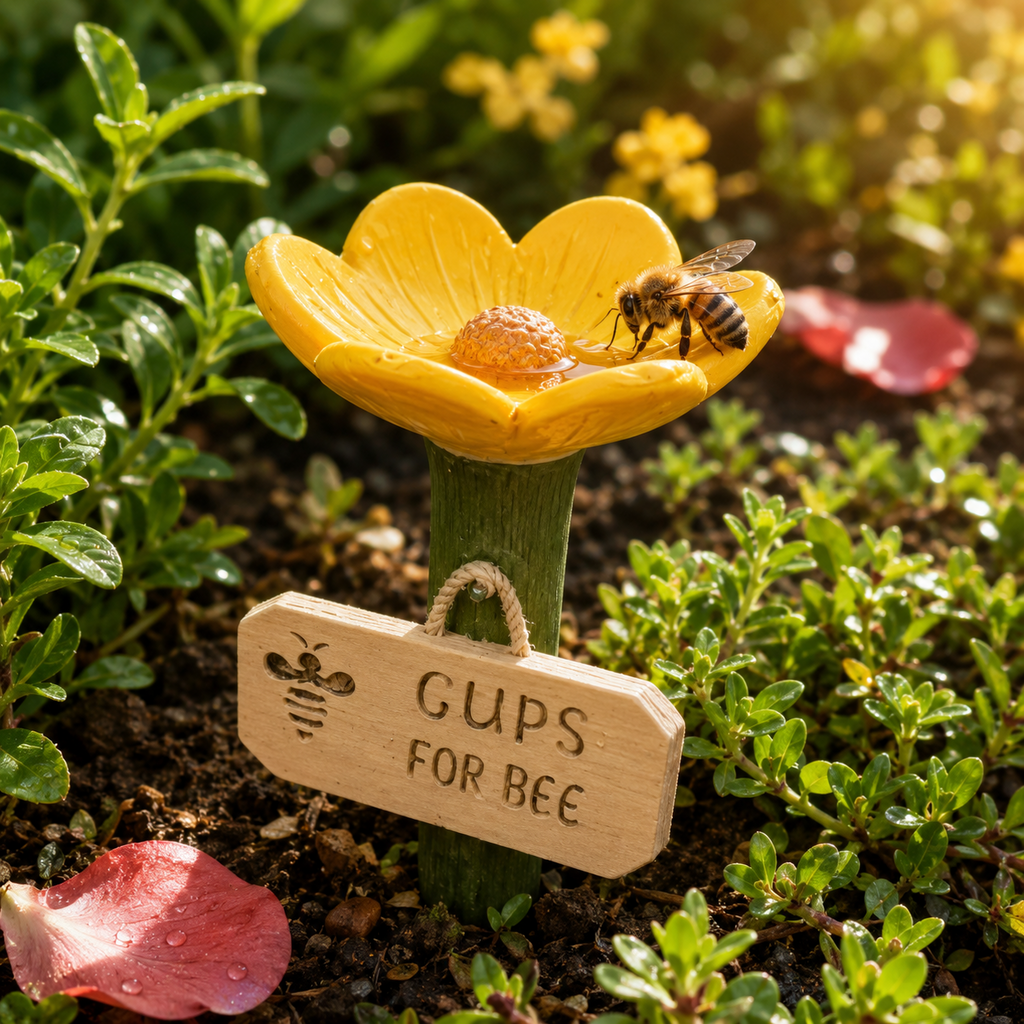 BeeBloom Ceramic Bee Watering Station