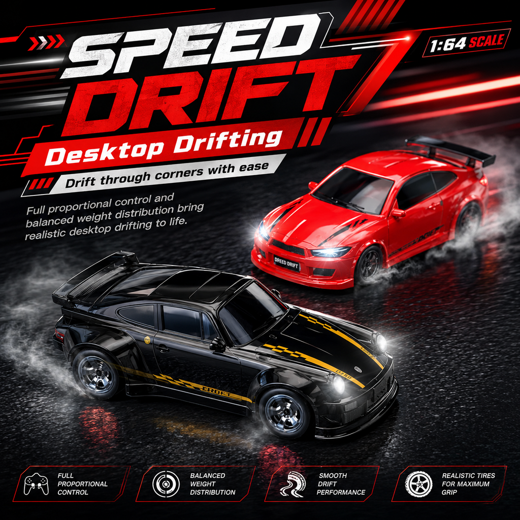DriftX64 – 1:64 4WD Proportional RC Drift Car