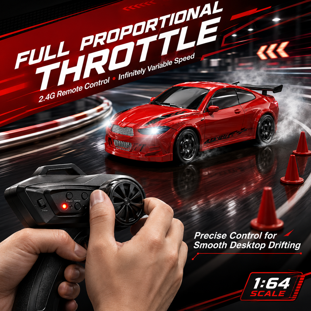 DriftX64 – 1:64 4WD Proportional RC Drift Car