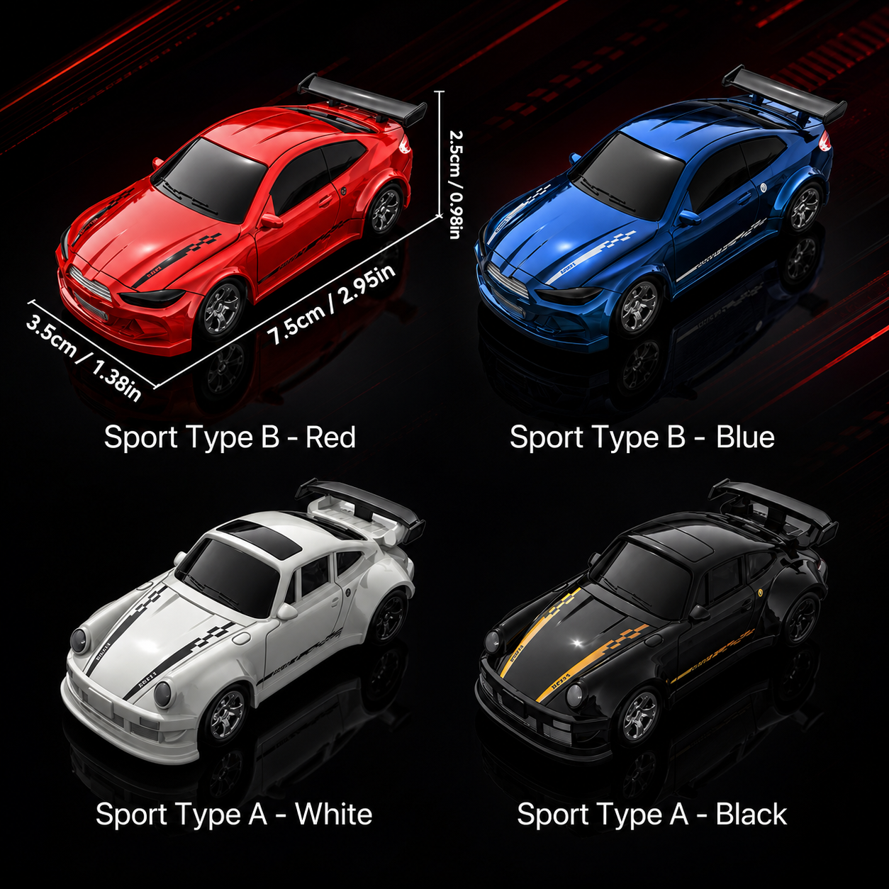 DriftX64 – 1:64 4WD Proportional RC Drift Car
