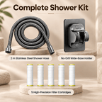 TurboFlow 5-Mode Filtered Shower Head | Complete Shower Kit - Collected Lab