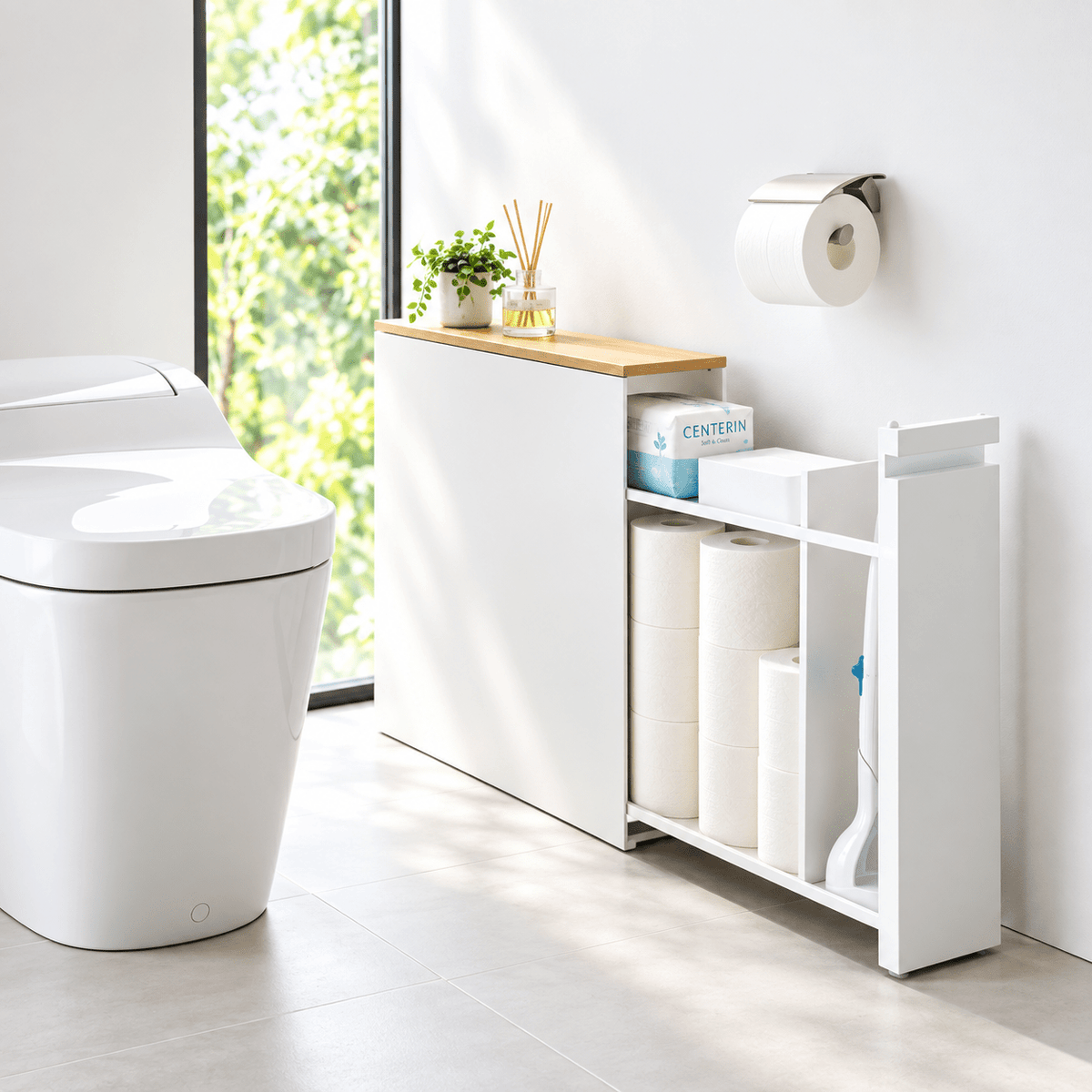 Pull-Out Bathroom Storage Cabinet - Collected Lab