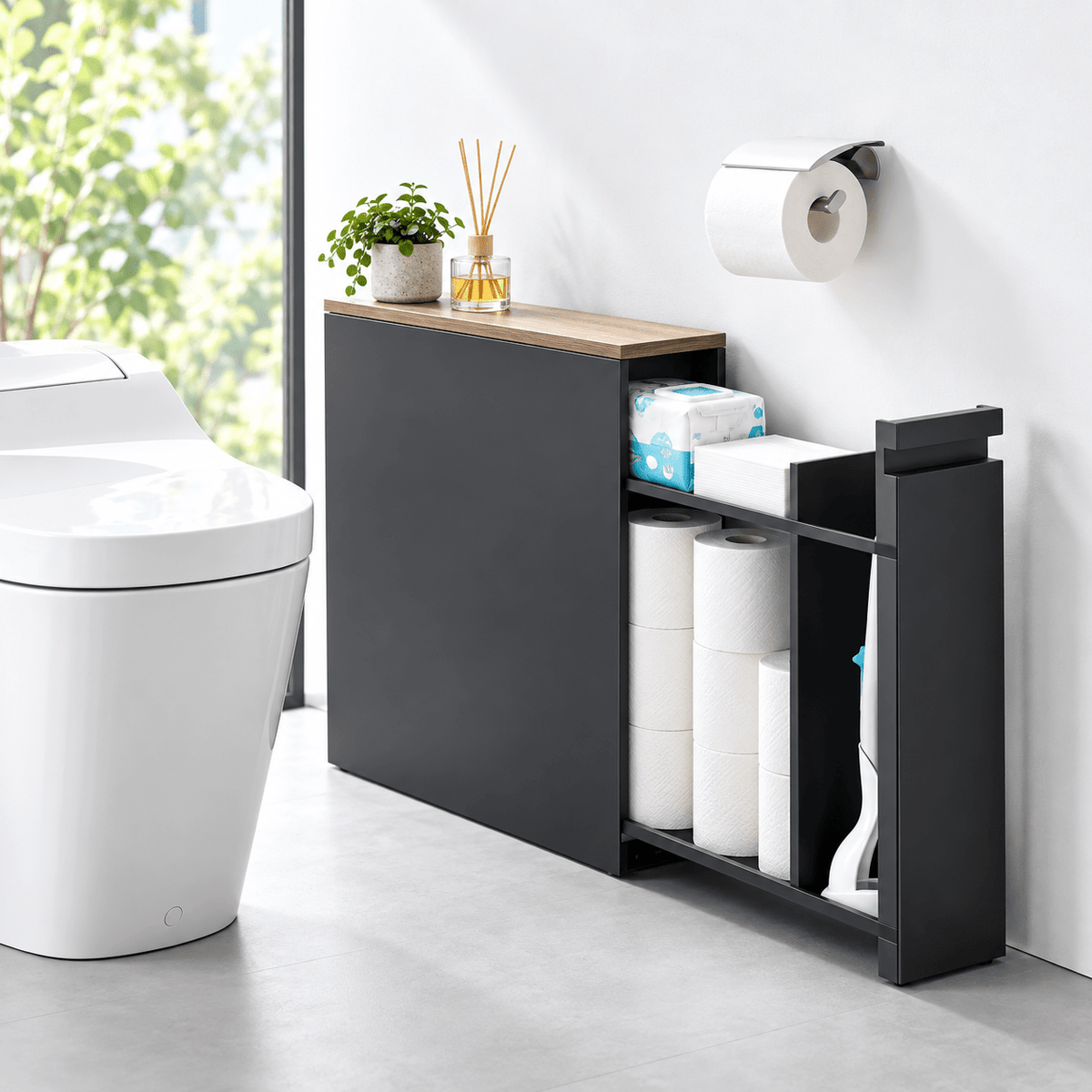 Pull-Out Bathroom Storage Cabinet - Collected Lab