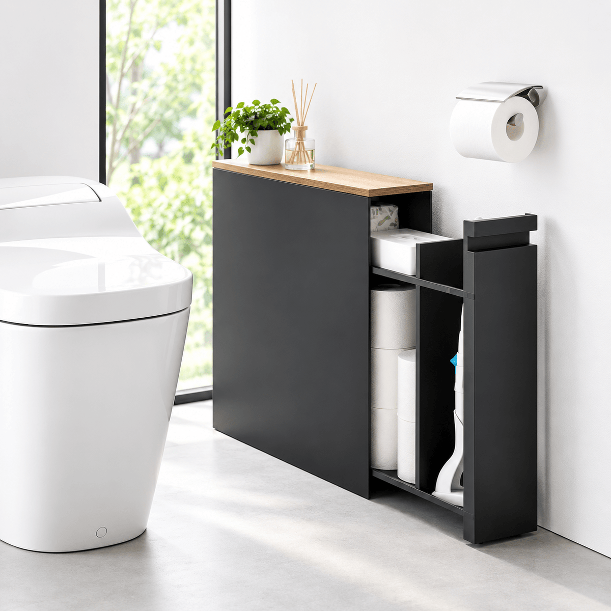 Pull-Out Bathroom Storage Cabinet - Collected Lab