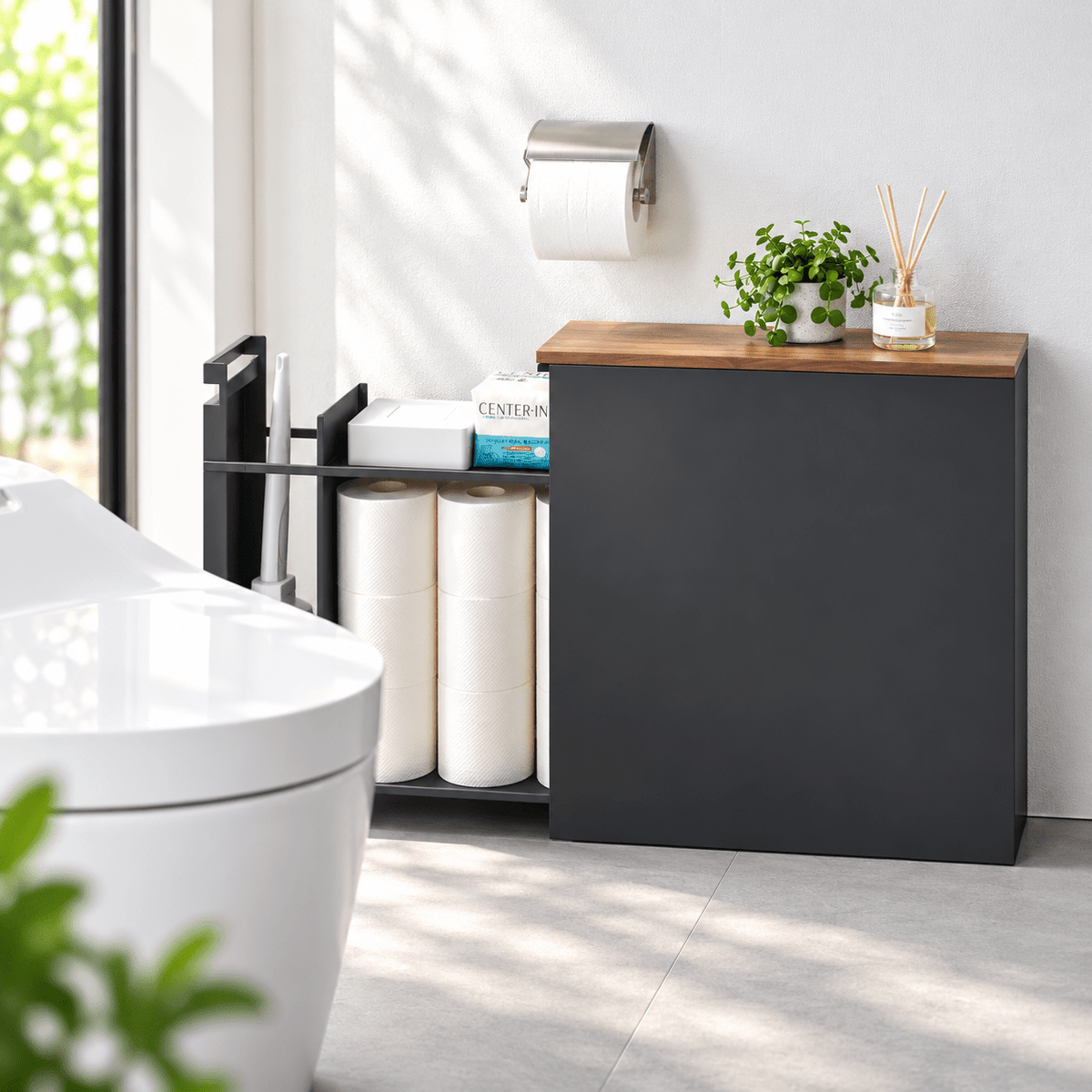 Pull-Out Bathroom Storage Cabinet - Collected Lab