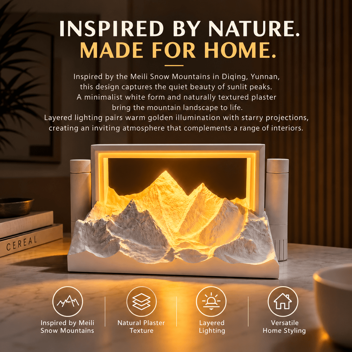 Golden Mountain 3-in-1 Projection & Aroma Lamp - Collected Lab