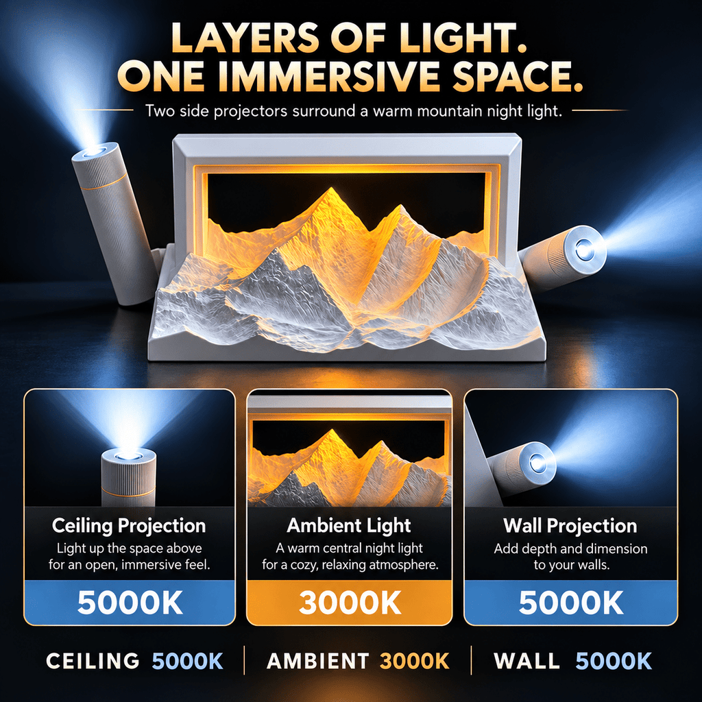 Golden Mountain 3-in-1 Projection & Aroma Lamp - Collected Lab
