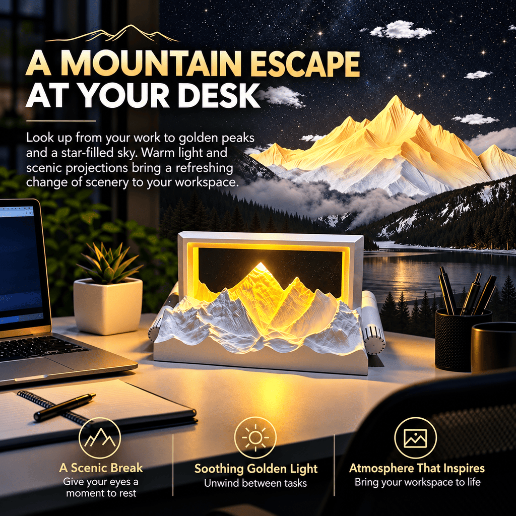 Golden Mountain 3-in-1 Projection & Aroma Lamp - Collected Lab