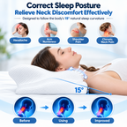 Pain Relief Ergonomic Butterfly Pillow – Cooling Memory Foam & Machine Washable Cover