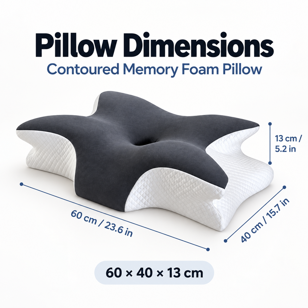 Pain Relief Ergonomic Butterfly Pillow – Cooling Memory Foam & Machine Washable Cover
