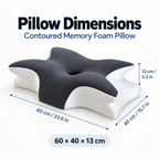 Pain Relief Ergonomic Butterfly Pillow – Cooling Memory Foam & Machine Washable Cover