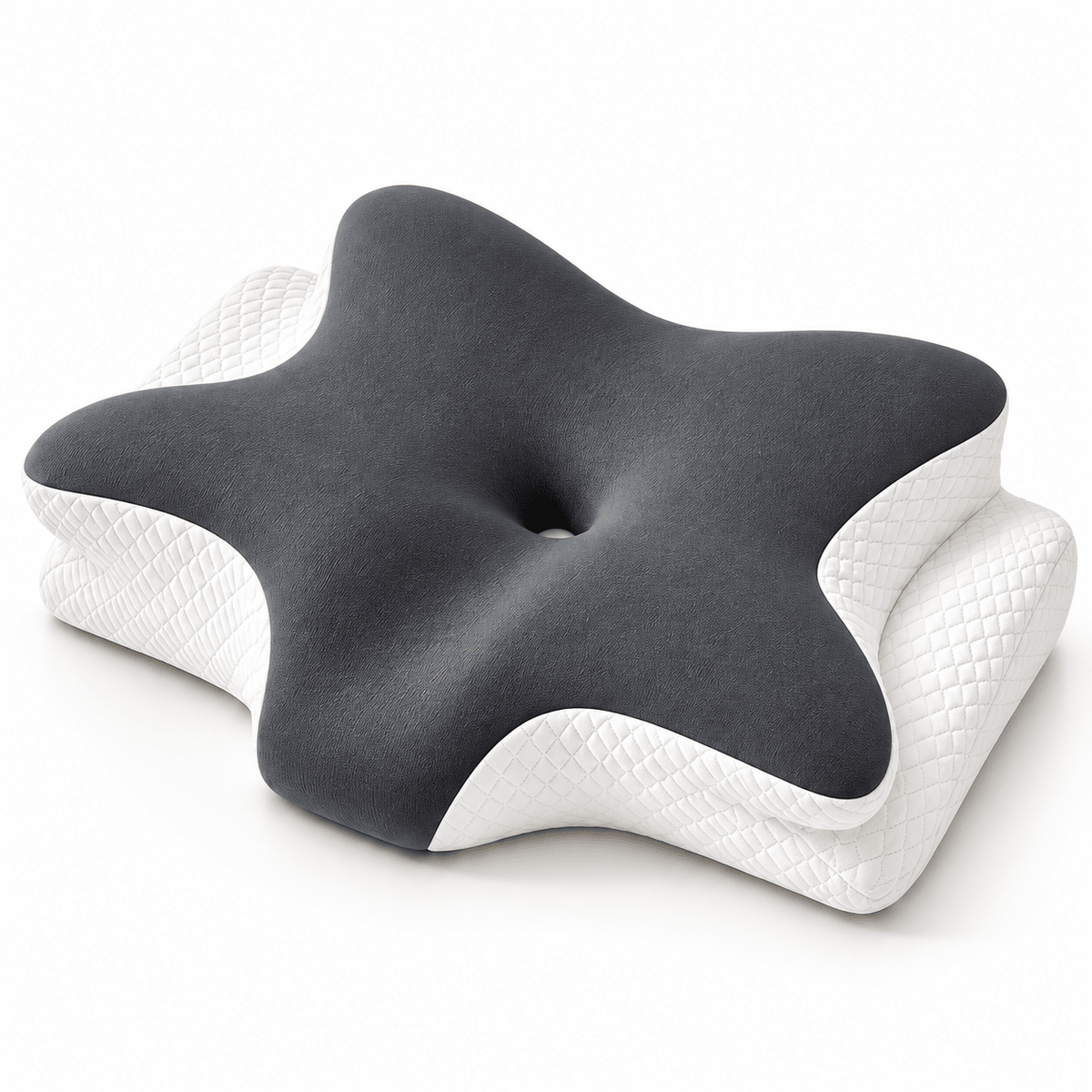 Pain Relief Ergonomic Butterfly Pillow – Cooling Memory Foam & Machine Washable Cover - Collected Lab