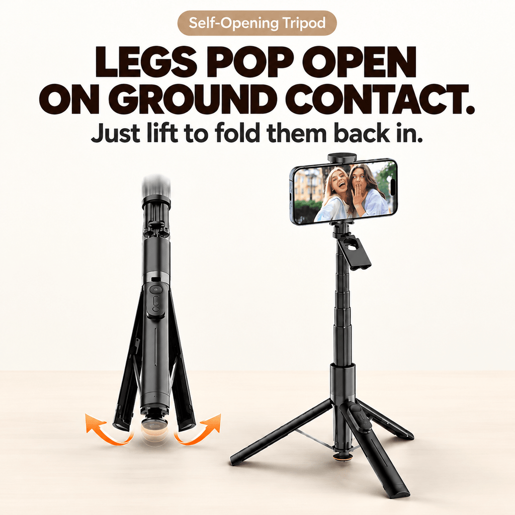 SnapRise Auto-Opening Selfie Stick Tripod - Collected Lab