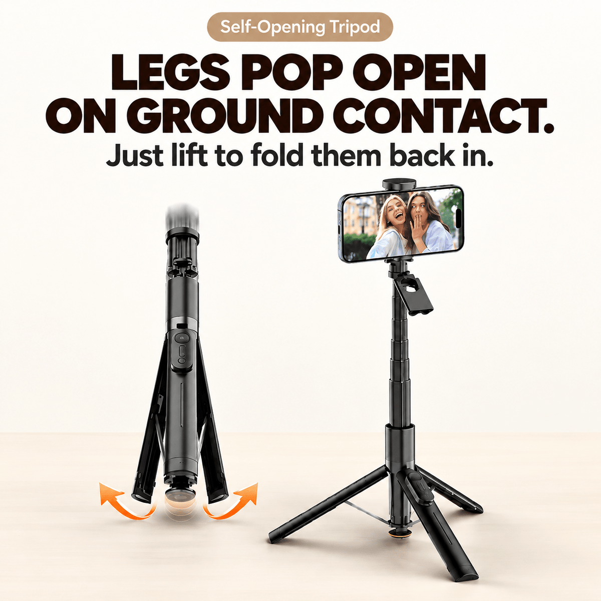 SnapRise Auto-Opening Selfie Stick Tripod - Collected Lab