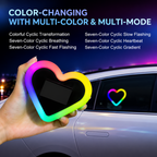 HeartGlow Wireless RGB Heart-Shaped Car Window Light