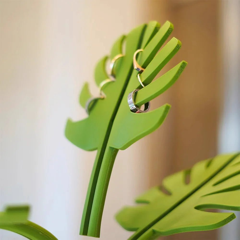 Monstera Mirror-Mount Organizer - Premium Polymer