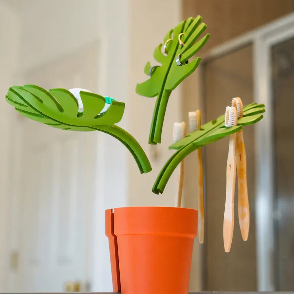 Monstera Mirror-Mount Organizer - Premium Polymer - Collected Lab