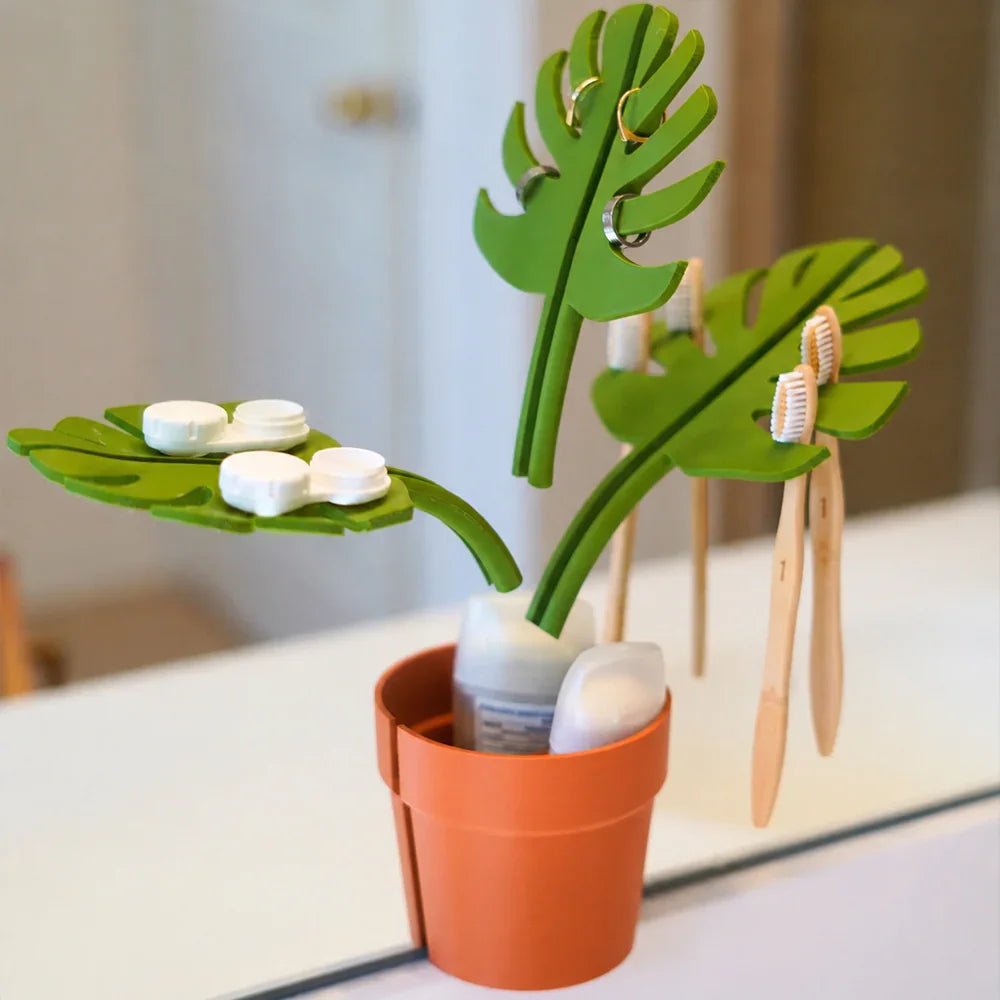 Monstera Mirror-Mount Organizer - Premium Polymer - Collected Lab