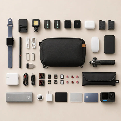 Apex Tech Pouch | Hand-Carry Matte PU Organizer - Collected Lab